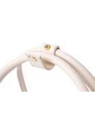 Sac bandoulière en cuir Forli blanc - 32x6x11 cm