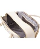 Sac bandoulière en cuir Forli blanc - 32x6x11 cm