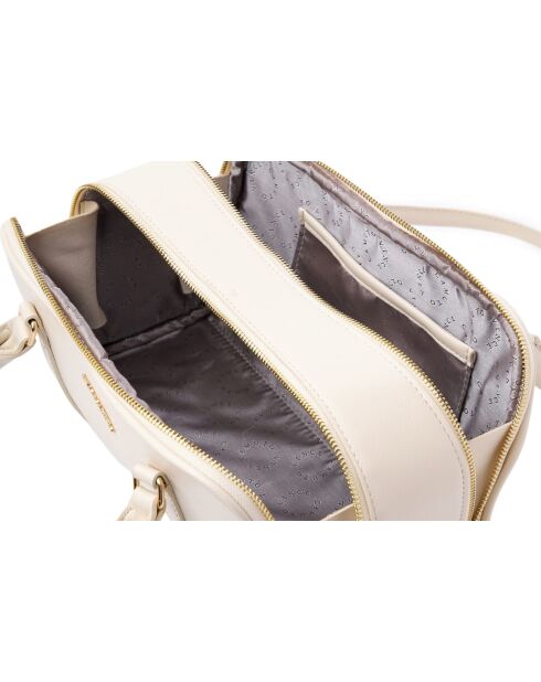 Sac bandoulière en cuir Forli blanc - 32x6x11 cm