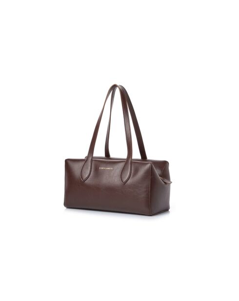 Sac bandoulière en cuir Liguria marron chocolat - 31x17x19 cm