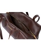 Bandolera de piel Liguria marrón chocolate - 31x17x19 cm