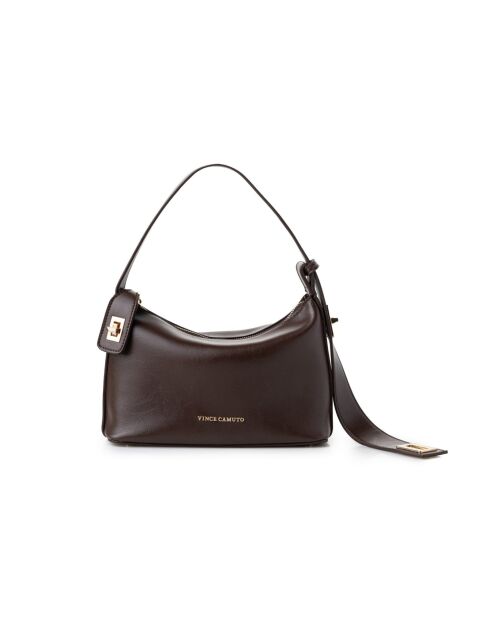 Sac bandoulière en cuir Novara marron - 24x10x16 cm