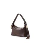 Bolso de hombro Novara de piel marrón - 24x10x16 cm