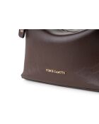 Bolso de hombro Novara de piel marrón - 24x10x16 cm