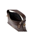 Bolso de hombro Novara de piel marrón - 24x10x16 cm