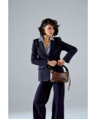 Bolso de hombro Novara de piel marrón - 24x10x16 cm
