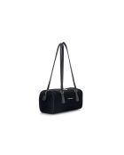 Sac bandoulière en cuir Treviso daim suède noir - 30x13x13 cm