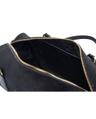 Sac bandoulière en cuir Treviso daim suède noir - 30x13x13 cm