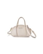 Bolso de mano Asti de piel crema - 27x8x15 cm