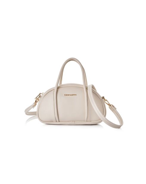 Sac à main en cuir Asti crème - 27x8x15 cm