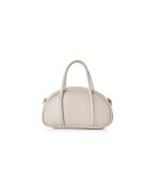 Bolso de mano Asti de piel crema - 27x8x15 cm