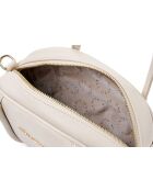 Bolso de mano Asti de piel crema - 27x8x15 cm