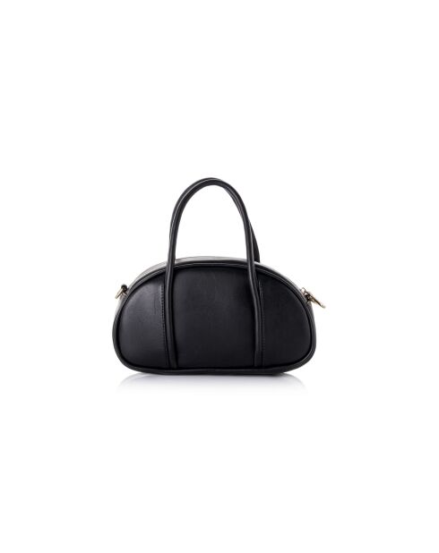 Sac à main en cuir Asti noir - 27x8x15 cm