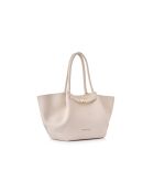 Creme leren draagtas Prato - 52x13x27 cm