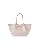 Creme leren draagtas Prato - 52x13x27 cm
