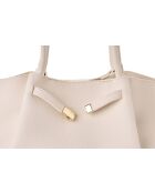 Creme leren draagtas Prato - 52x13x27 cm