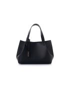 Bolso Monza de piel negra - 35x12x20 cm