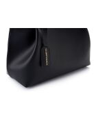 Bolso Monza de piel negra - 35x12x20 cm
