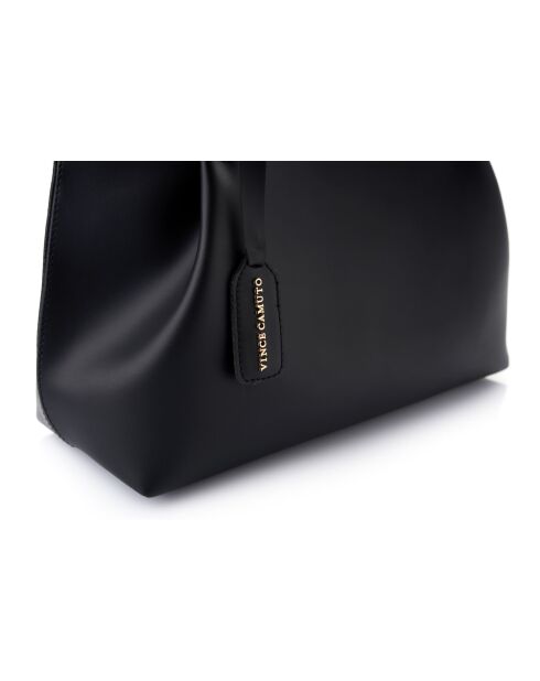 Bolso Monza de piel negra - 35x12x20 cm