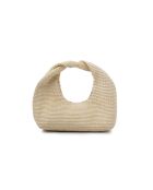 Borsa a mano Scala in pelle crema - 27x12x26 cm