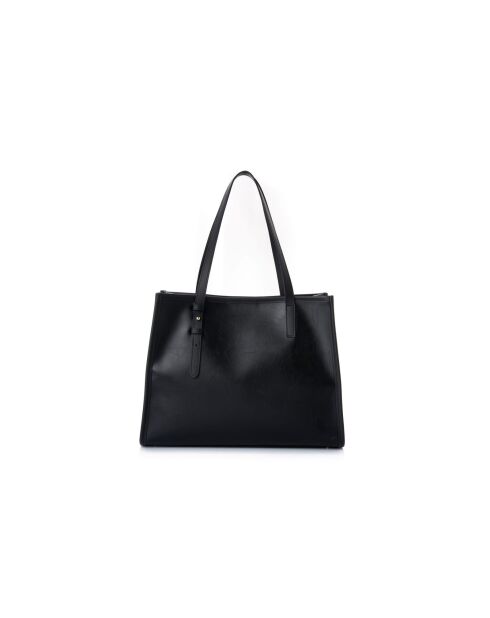 Sac bandoulière en cuir Piacenza noir - 36x12x27 cm