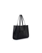Sac bandoulière en cuir Piacenza noir - 36x12x27 cm