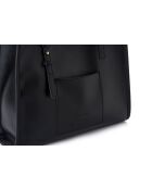 Sac bandoulière en cuir Piacenza noir - 36x12x27 cm