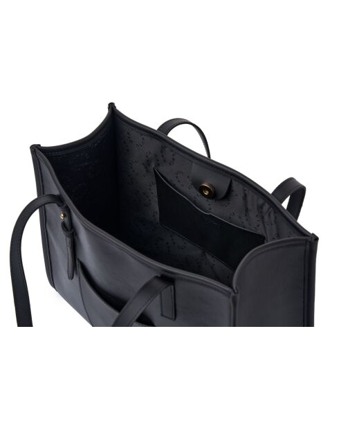 Sac bandoulière en cuir Piacenza noir - 36x12x27 cm
