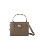 Borsa a mano in pelle tortora Lecce - 20x11x15 cm