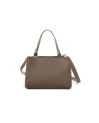 Borsa a mano in pelle tortora Lecce - 20x11x15 cm