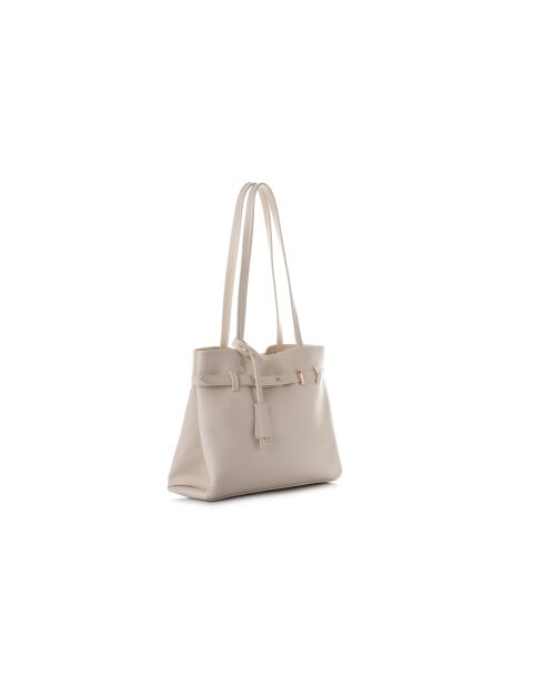Sac bandoulière en cuir Catania blanc - 35x12x28 cm
