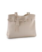 Sac bandoulière en cuir Catania blanc - 35x12x28 cm