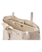 Sac bandoulière en cuir Catania blanc - 35x12x28 cm
