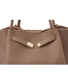 Bolso de piel Prato marrón claro - 52x13x27 cm