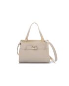 Borsa a mano in pelle crema Lecce - 20x11x15 cm