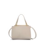 Borsa a mano in pelle crema Lecce - 20x11x15 cm