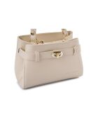 Borsa a mano in pelle crema Lecce - 20x11x15 cm