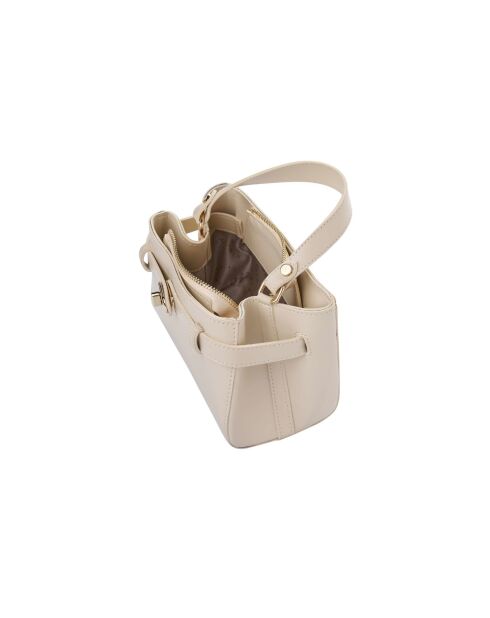 Borsa a mano in pelle crema Lecce - 20x11x15 cm