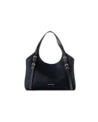 Bolso Cremona de piel gamuza negra - 38x15x24 cm