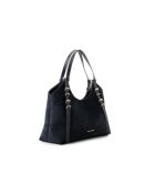 Bolso Cremona de piel gamuza negra - 38x15x24 cm