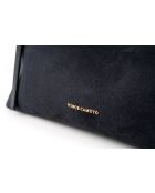 Bolso Cremona de piel gamuza negra - 38x15x24 cm