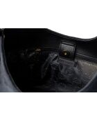 Bolso Cremona de piel gamuza negra - 38x15x24 cm