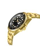 Reloj automático Barracuda de acero inoxidable, movimiento automático Miyota, ultrafino 9015, negro/dorado