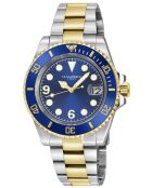 Reloj automático Barracuda de acero inoxidable Movimiento automático Miyota ultrafino 9015 azul/plata/dorado Movimiento automático