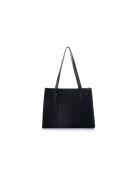 Sac bandoulière en cuir Piacenza daim suède noir - 36x12x27 cm