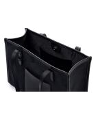 Sac bandoulière en cuir Piacenza daim suède noir - 36x12x27 cm