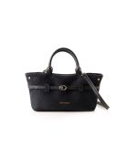 Bolso Vittoria Mini de piel de gamuza negra - 29x18,5x14 cm