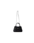 Bolso Vittoria Mini de piel de gamuza negra - 29x18,5x14 cm