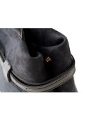 Bolso Vittoria Mini de piel de gamuza negra - 29x18,5x14 cm