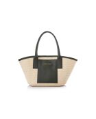 Sac à main en cuir Amalfi vert foncé - 38x12x19 cm
